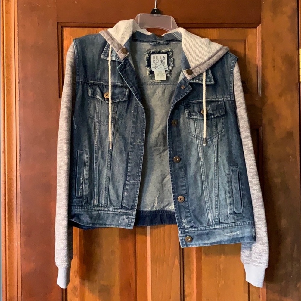Billabong sweatshirt jean jacket